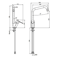 Fima Carlo Frattini Kitchen Смеситель для кухни, поворотный излив, Energy Saving, цвет: chrome F3847/1CR.ES