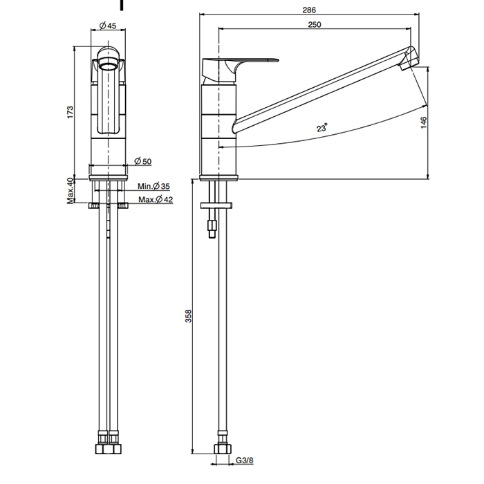 Fima Carlo Frattini Kitchen Смеситель для кухни, поворотный излив 25 см, цвет: chrome F3897CR