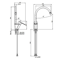 Fima Carlo Frattini Kitchen Смеситель для кухни, поворотный излив, Energy Saving, цвет: chrome F3897/1CR.ES