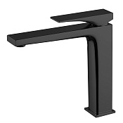 Fima Carlo Frattini Zeta Смеситель для раковины с донным клапаном, излив 16,5 см, цвет: black matt F3961LNNS