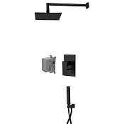 Fima Carlo Frattini Wellness Душевой комплект встраиваемый: смеситель, душ, цвет: black matt F3979NS