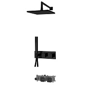 Fima Carlo Frattini Wellness Душевой комплект встраиваемый: термостат, душ, 1 реж, цвет: black matt F3989WX3Q256NS