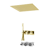 Fima Carlo Frattini Wellness Душевой комплект встраиваемый: термостат, душ, 1 режим, цвет: gold F3989WX9Q50OR