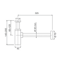 Fima Carlo Frattini Complementi Сифон для раковины, латунный, цвет: chrome F407CR