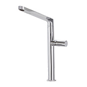 Fima Carlo Frattini Nomos Go Смеситель для раковины без донного клапана, излив 18,8 см, цвет: chrome F4161/HCR.1