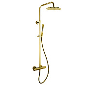 Fima Carlo Frattini Wellness Душевая стойка: термостат, верхний и ручной душ, x серия, цвет: gold F4285T/R256XOR