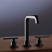 Fima Carlo Frattini Park Lane Смеситель для раковины, на 3 отвер, излив 15 см, цвет: black chrome F1301CN