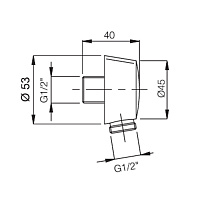 Fima Carlo Frattini Wellness Шланговое подключение без держателя душа 1/2х1/2, цвет: gold F2013OR