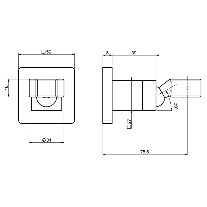 Fima Carlo Frattini Wellness Держатель для ручного душа, настенный из латуни, цвет: chrome F2204CR