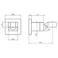 Fima Carlo Frattini Wellness Держатель для ручного душа, настенный из латуни, цвет: chrome F2204CR