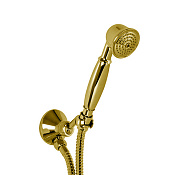 Fima Carlo Frattini Wellness Душевой гарнитур: лейка 1 вид струи, держатель, шланг, цвет: gold F2287/6OR