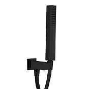 Fima Carlo Frattini Wellness Душевой гарнитур: лейка 1 вид струи, держатель, шланг, цвет: black matt F2438/2NNS