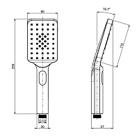 Fima Carlo Frattini Complementi Ручной душ из абс пластика, 3 вида струи, цвет: chrome F2491CR