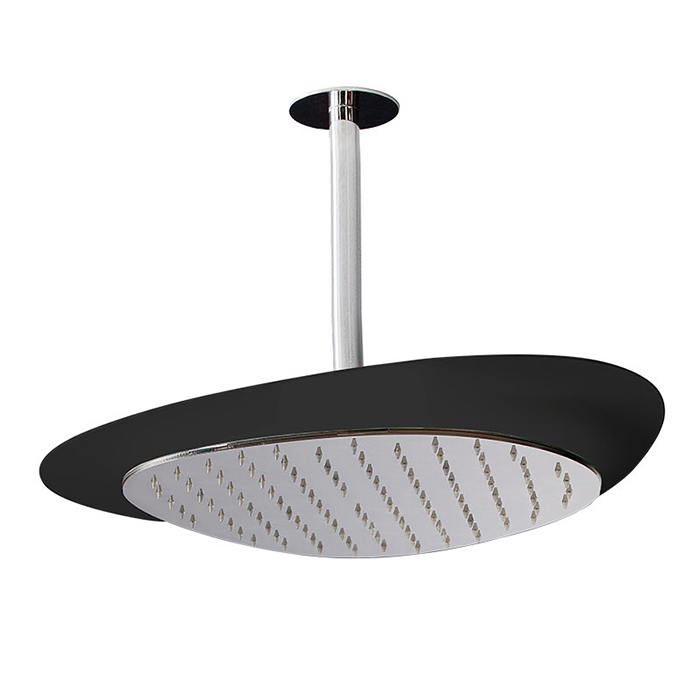 Fima Carlo Frattini Soffioni Верхний душ 37х33 см, 1 режим, с кронштейном, цвет: black matt F2652NNS