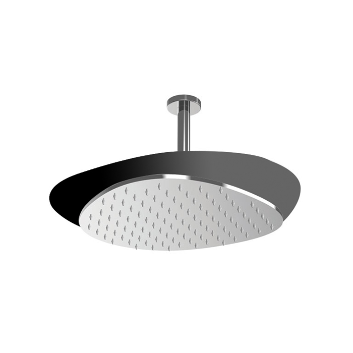 Fima Carlo Frattini Soffioni Верхний душ 37х33 см, 1 режим, с кронштейном, цвет: black matt F2653NNS
