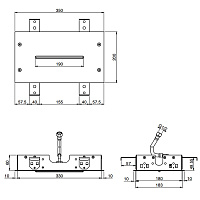 Fima Carlo Frattini Soffioni Потолочный душ 35х20 см, встраиваемый, 1 режим, цвет: black matt F2810NS