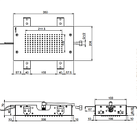 Fima Carlo Frattini Soffioni Потолочный душ 35х20 см, встраиваемый, 1 режим, цвет: black matt F2825NS