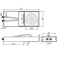 Fima Carlo Frattini Soffioni Верхний душ 62х26 см, 2 режима, цвет: stainless steel F2992NINOX