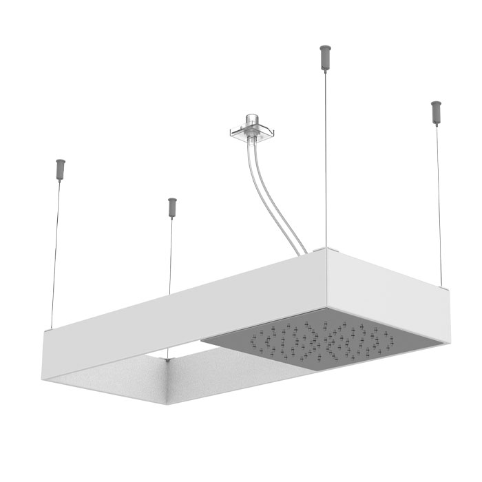 Fima Carlo Frattini Soffioni Верхний душ 62х26 см, 1 режим, цвет: white matt F2993BINOX
