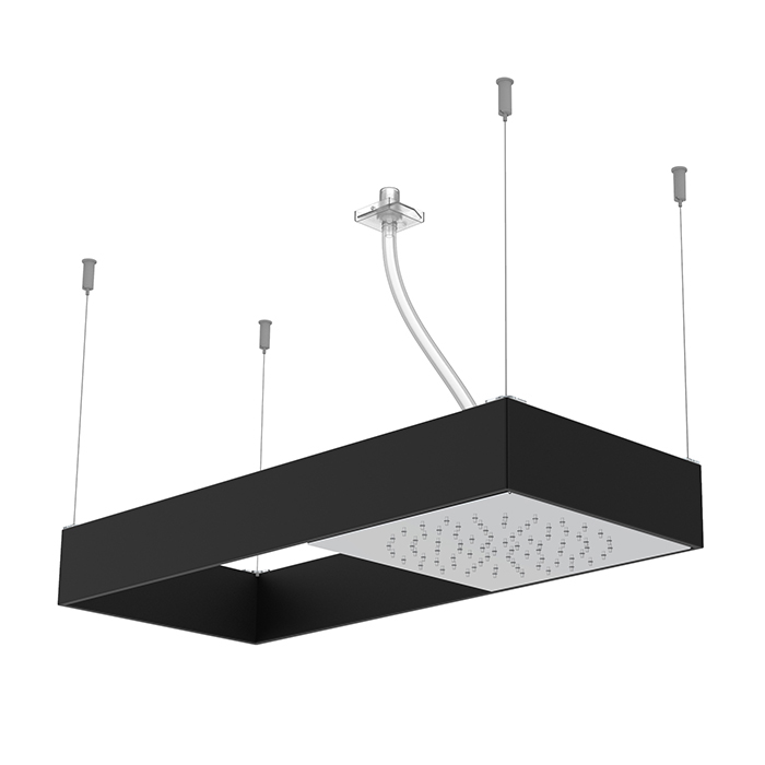 Fima Carlo Frattini Wellness Верхний душ 62х26 см, 1 режим, цвет: black matt F2993NCR