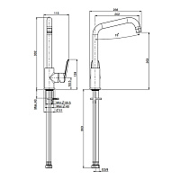 Fima Carlo Frattini Kitchen Смеситель для кухни, поворотный излив, Energy Saving, цвет: chrome F3007/1RCR.ES