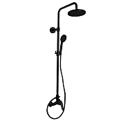 Fima Carlo Frattini Wellness Душевая стойка: смеситель, верхний и ручной душ, цвет: black matt F3035T/2GNS