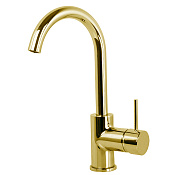 Fima Carlo Frattini Spillo Up Смеситель для раковины, с донным клапаном, излив 15,5 см, цвет: gold F3041OR