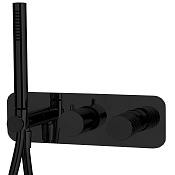 Fima Carlo Frattini Spillo Tech Смеситель для душа встраиваемый, 2 потребителя, цвет: black matt F3049TWX2XNS