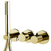 Fima Carlo Frattini Spillo Tech Смеситель для душа встраиваемый, 2 потребителя, цвет: gold F3049TWX8XOR