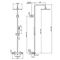 Fima Carlo Frattini Wellness Душевая стойка: термостат, верхний и ручной душ, цвет: chrome F4905/QP255CR