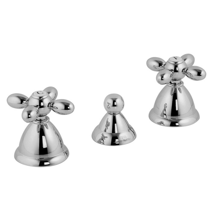 Fima Carlo Frattini Olivia Смеситель для биде на 3 отверстия, с донным клапаном, цвет: chrome F5032CR