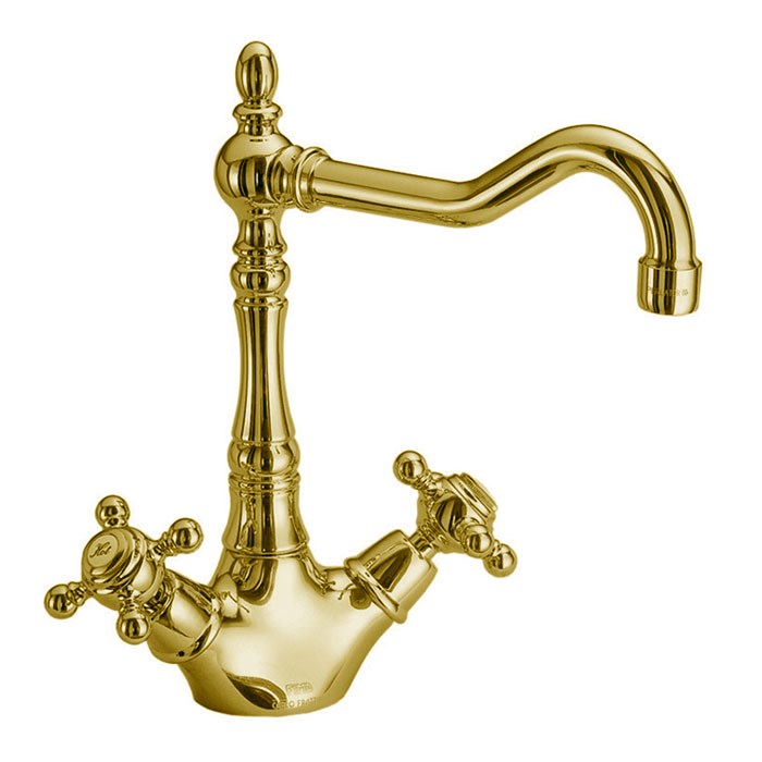Fima Carlo Frattini Kitchen Смеситель для кухни, поворотный излив 23,2 см, цвет: gold F5087OR