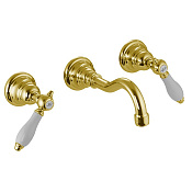 Fima Carlo Frattini Herend Смеситель для раковины встраиваемый, излив 16 см, цвет: gold F5401/5CBOR