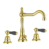 Fima Carlo Frattini Herend Смеситель для раковины, на 3 отверстия, д/к, излив 18,4 см, цвет: gold F5401CNOR