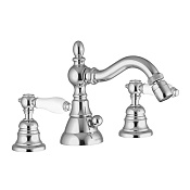 Fima Carlo Frattini Herend Смеситель для биде на 3 отверстия, с д/к, излив 14,1 см, цвет: chrome F5402CNCR