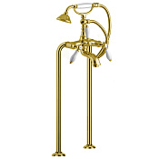 Fima Carlo Frattini Herend Смеситель для ванны напольный с душевым комп., излив 70 см, цвет: gold F5404/4CBOR