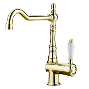 Fima Carlo Frattini Herend Смеситель для кухни, поворотный излив 23,2 см, цвет: gold F5417NOR