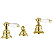 Fima Carlo Frattini Herend Смеситель для биде на 3 отверстия, с донным клапаном, цвет: gold F5422CBOR