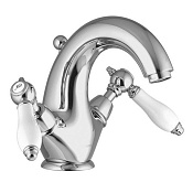 Fima Carlo Frattini Herend Смеситель для раковины, с донным клапаном, излив 13,2 см, цвет: chrome F5431CBCR