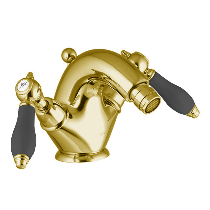 Fima Carlo Frattini Herend Смеситель для биде, с донным клапаном, излив 11,7 см, цвет: gold F5432CNOR
