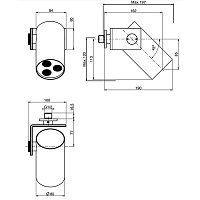 Fima Carlo Frattini Soffioni Верхний душ 8 см, 1 режим, цвет: gold F5918OR