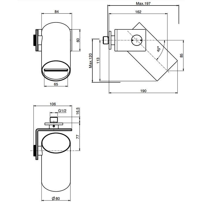 Fima Carlo Frattini Soffioni Верхний душ 8 см, 1 режим, цвет: chrome F5919CR