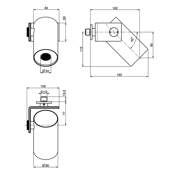 Fima Carlo Frattini Soffioni Верхний душ 8 см, 1 режим, цвет: gold F5920OR