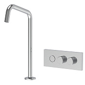 Fima Carlo Frattini Switch Смеситель для раковины встраив. c кнопкой, излив 16 см, цвет: chrome F5951DCR