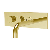 Fima Carlo Frattini Switch Смеситель для раковины встраив. c кнопкой, излив 21 см, цвет: gold F5951LX5/180OR