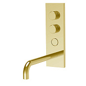 Fima Carlo Frattini Switch Смеситель для раковины встраив. c кнопкой, излив 21 см, цвет: gold F5951VLX5OR