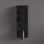 Fima Carlo Frattini Switch Смеситель для раковины встраив. c кнопкой, излив 21 см, цвет: black matt F5951VLX5NS