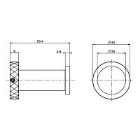 Fima Carlo Frattini Spillo Tech Крючок для полотенец, подвесной 4, цвет: gold F6004T/1VOR