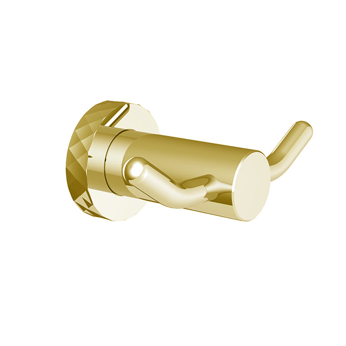 Fima Carlo Frattini Spillo Tech Крючок для полотенец двойной, подвесной, цвет: gold F6004T/2VOR