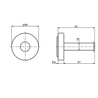 Fima Carlo Frattini Spillo Steel Крючок для полотенец, подвесной, цвет: stainless steel F6094/1INOX